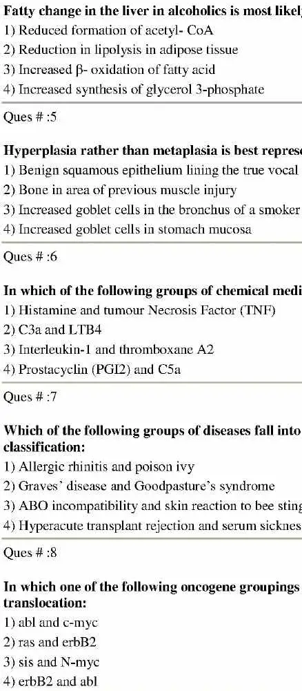RPSC Assistant Professor Pathology 2014 question paper page 1 scan PDF download, showing exam header and initial objective questions.