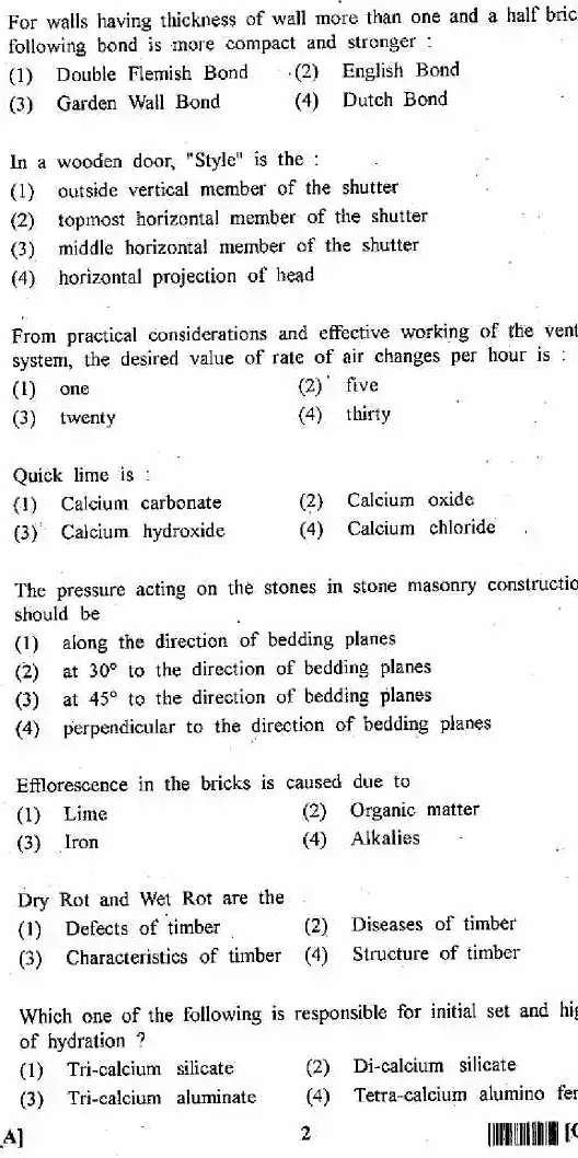 RPSC ASST. ENGINEER 2013 Civil Engg Paper II question paper page 1 instructions scan PDF download