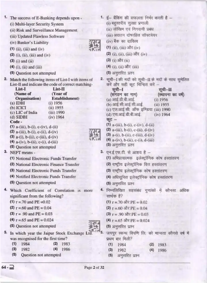 RPSC Asst. Prof. EAFM Paper II 2023 question paper page 1 instructions scan PDF download