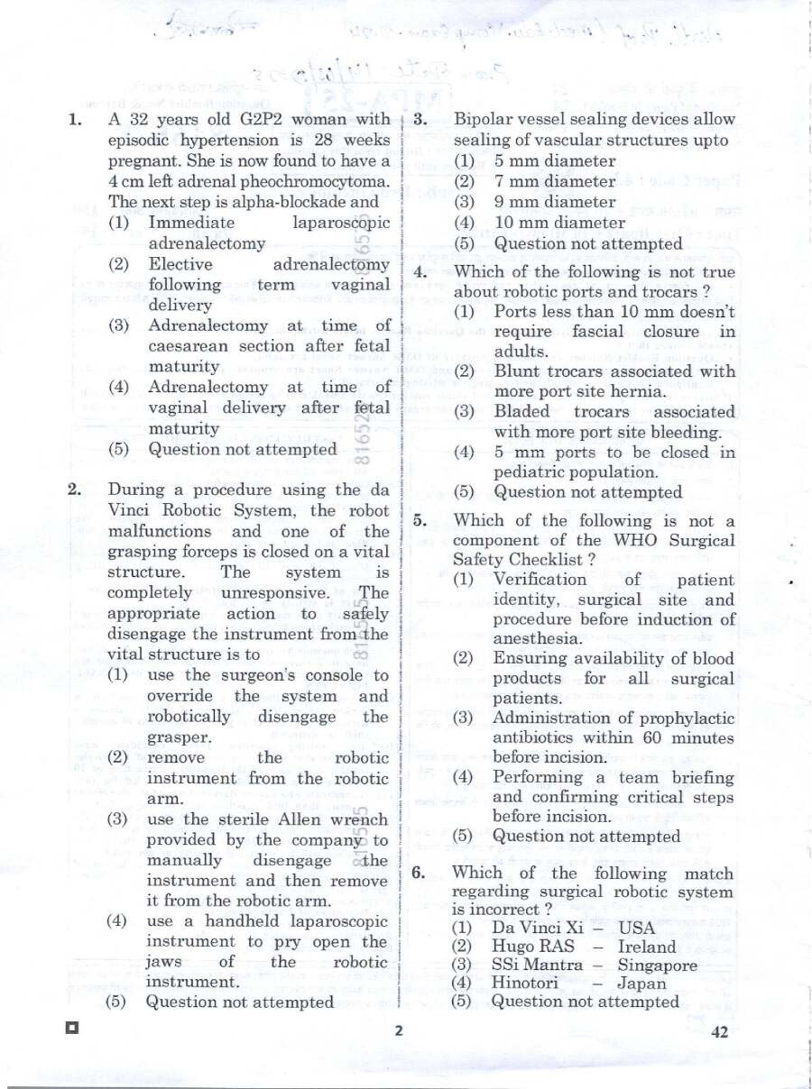 RPSC Asst. Prof. Medical Edu. Comp Exam 2024 Uro Oncology question paper page 1 instructions scan PDF download