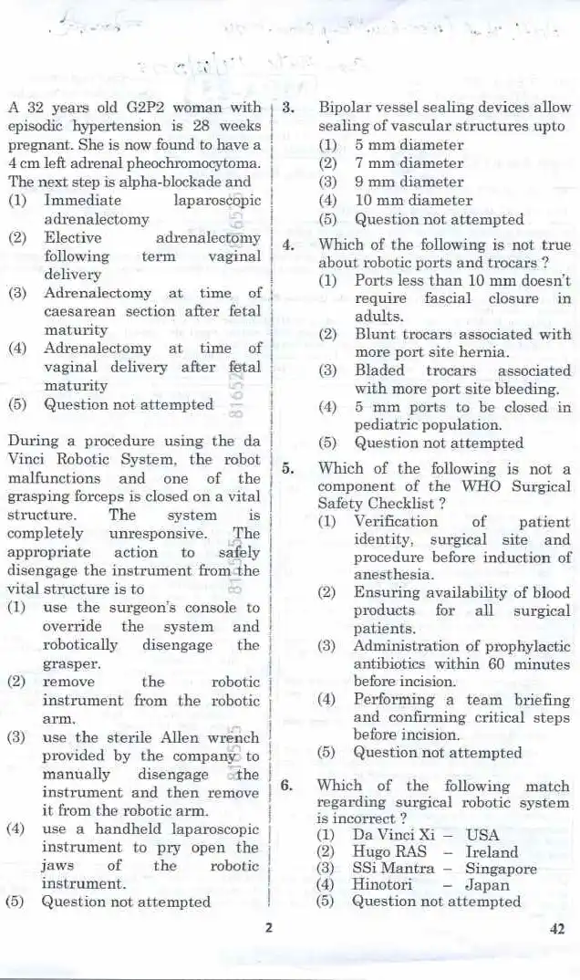RPSC Asst. Prof. Medical Edu. Comp Exam 2024 Uro Oncology question paper page 1 instructions scan PDF download