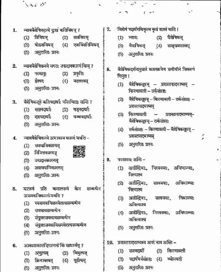 RPSC Asst. Prof. 2024 Samanya Darshan-I question paper page 1 instructions scan PDF download, RPSC Professor Exam Paper