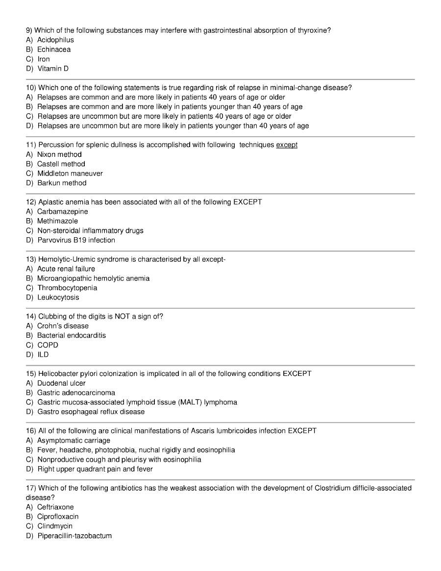 RPSC Asst. Professor 2015 General Medicine question paper page 1 instructions scan PDF download