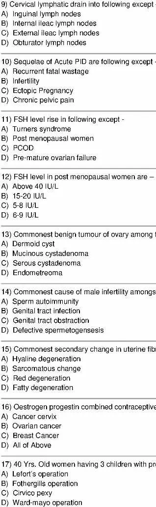 RPSC Asst. Professor 2015 Obstetrics & Gynaecology question paper page 1 instructions scan PDF download