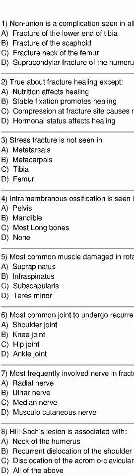 RPSC Asst. Professor 2015 Orthopaedics question paper page 1 instructions scan PDF download