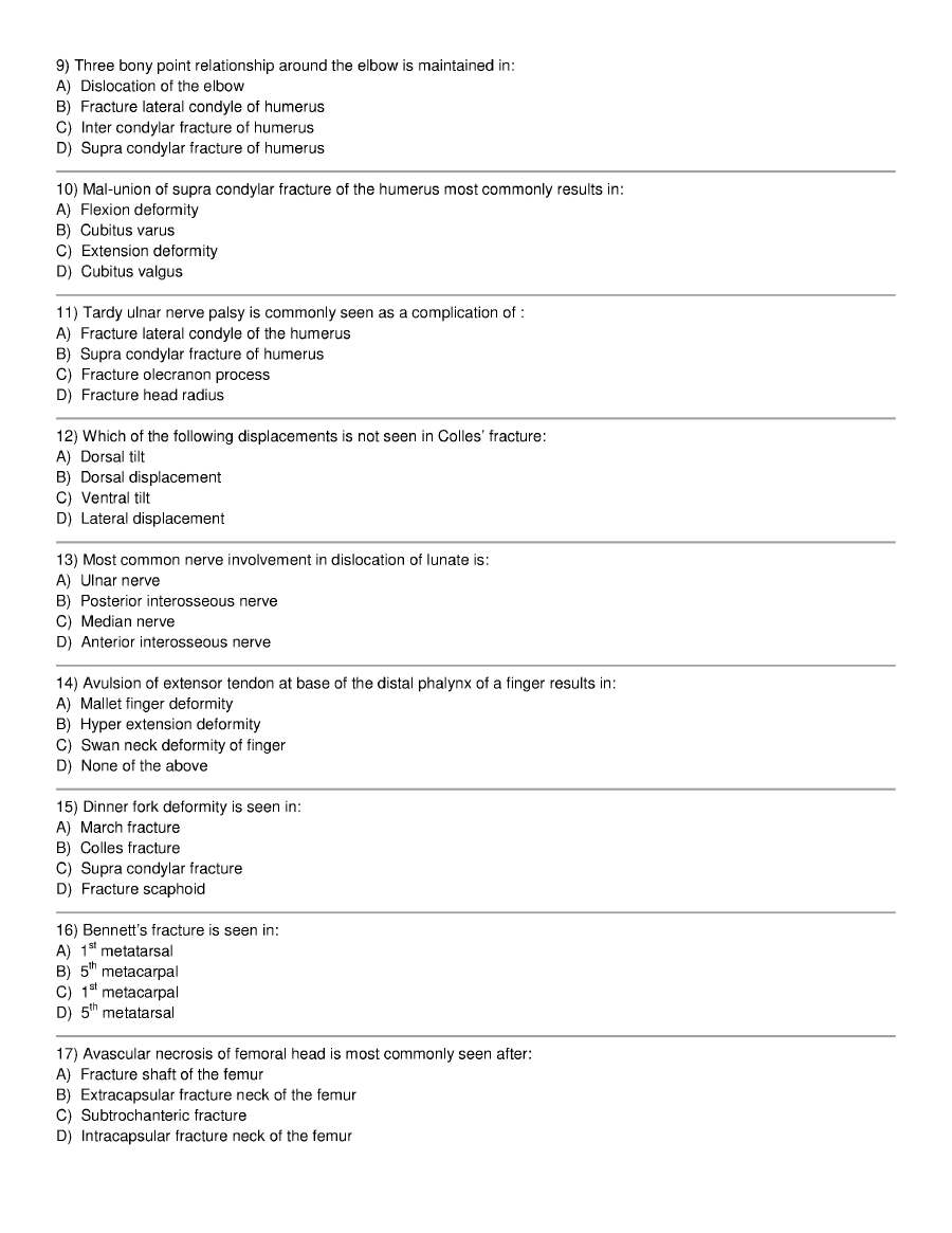 RPSC Asst. Professor 2015 Orthopaedics question paper page 1 instructions scan PDF download