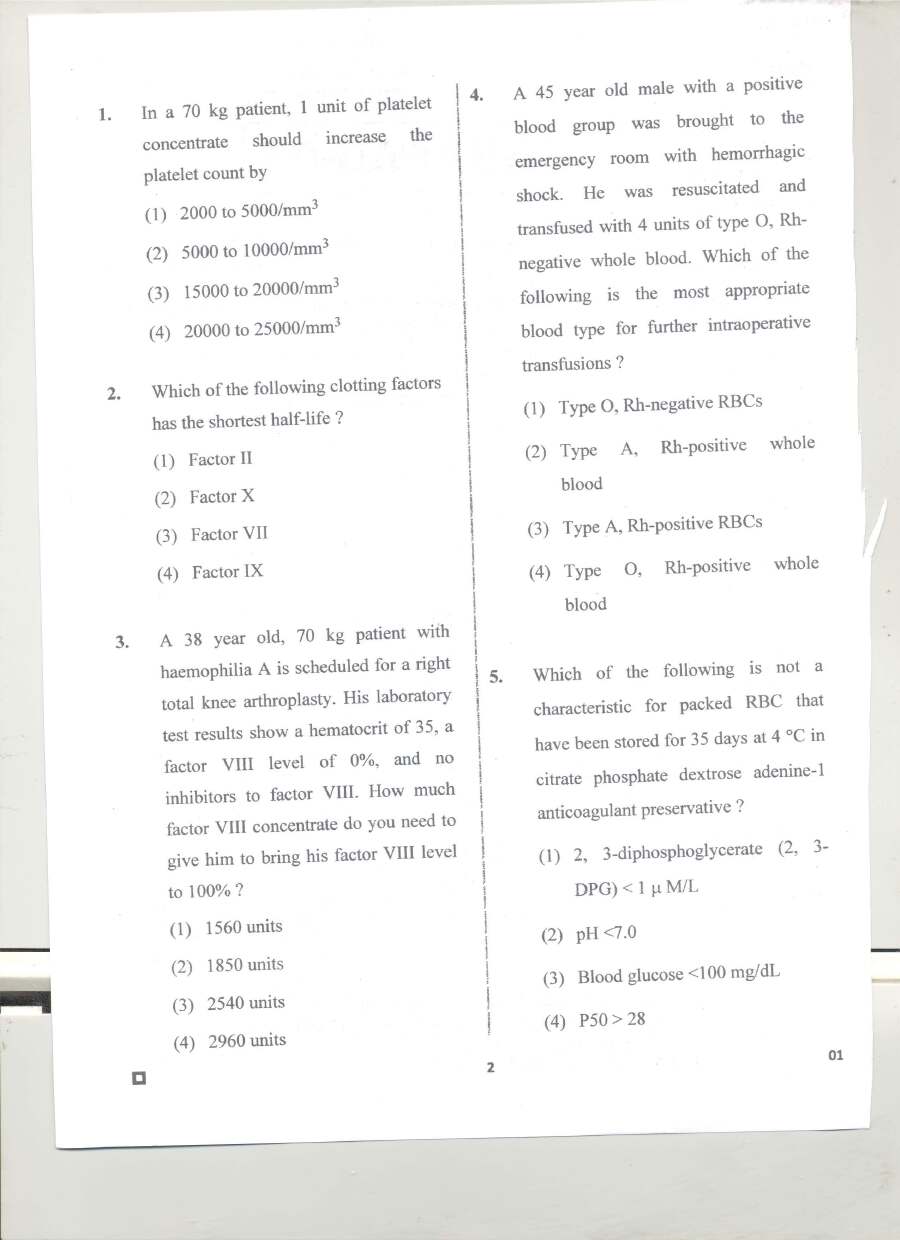 RPSC Asst. Professor Anaesthesiology 2020 question paper page 1 instructions scan PDF download