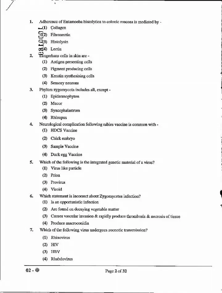 RPSC Asst. Professor (Medical Edu.) 2021 Microbiology question paper page 1 instructions scan PDF download