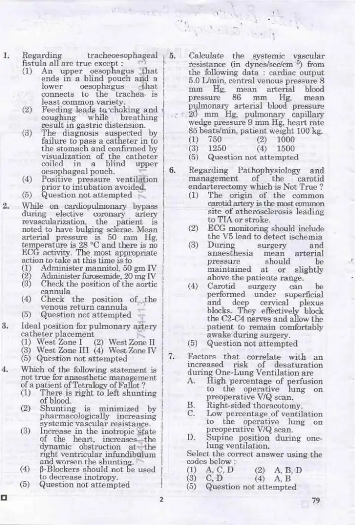 RPSC Asst. Professor Anesthesiology 2024 question paper page 1 instructions scan PDF download