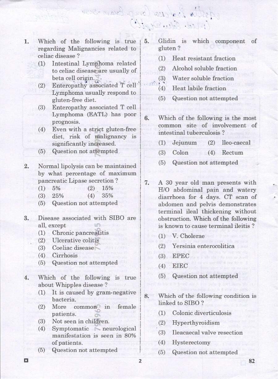 RPSC Asst. Professor Medical Edu. 2024 Medical Gastroenterology question paper page 1 instructions scan PDF download