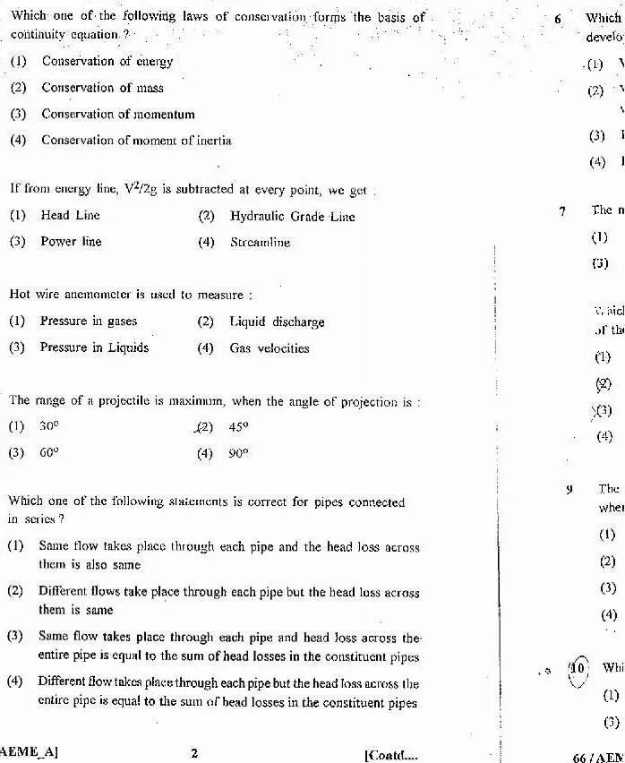 RPSC Asstt. Engg. Mechanical 2011 question paper page 1 instructions scan PDF download. Includes exam rules, marks, and warnings.
