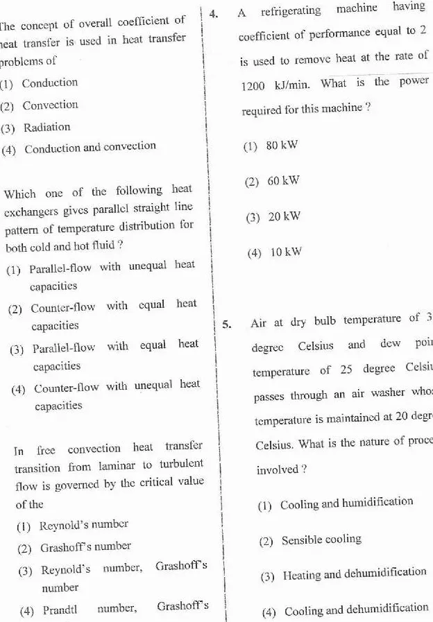 RPSC Inspector of Factories and Boilers 2020 question paper page 1 instructions scan PDF download