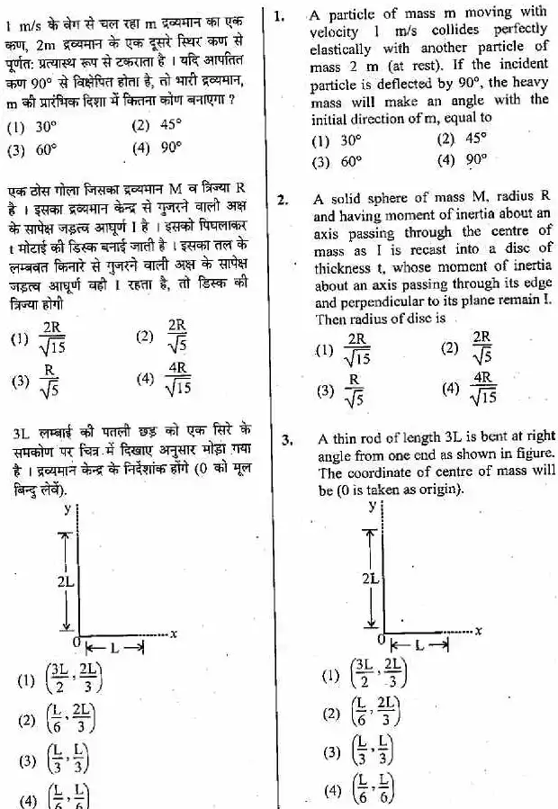 RPSC School Lecturer Physics 2015 question paper page 1 instructions scan PDF download. Includes exam header, subject code, time, marks, and candidate instructions in Hindi and English.