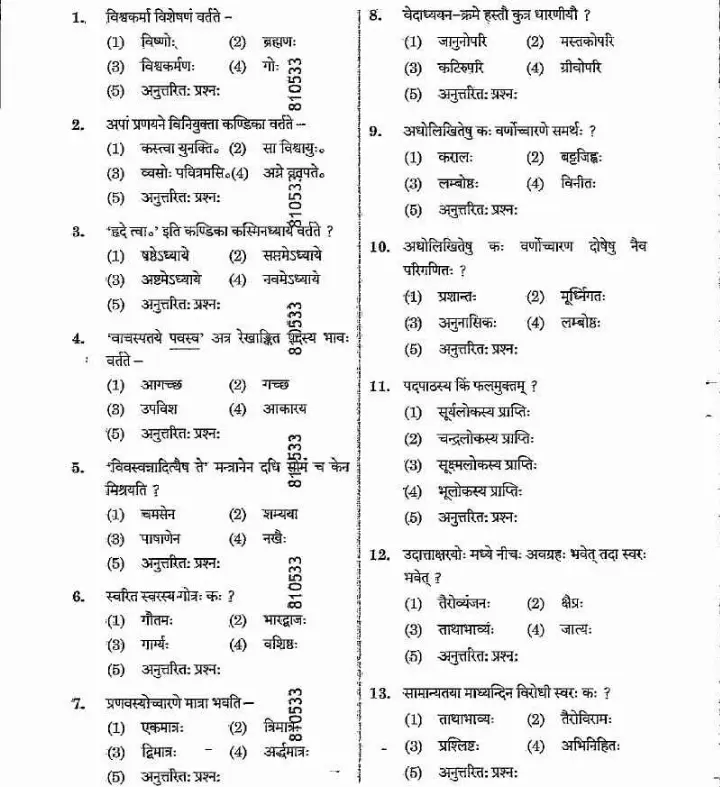 RPSC School Lecturer Sahitya Paper-II 2024 question paper page 1 instructions scan PDF download. Includes exam details, paper code, subject, time, marks, and candidate instructions.