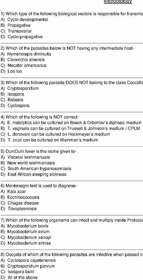 RPSC Sr. Demonstrator Microbiology 2015 question paper page 1 scan PDF download. Contains objective questions for the exam.