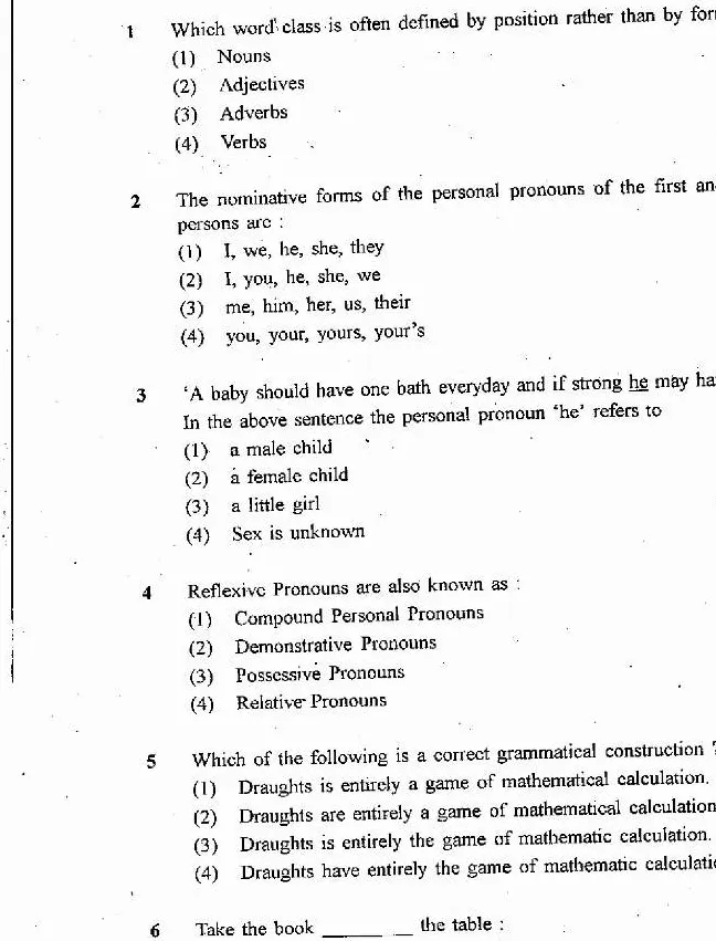 RPSC Sr. Teacher Grade II 2011 English question paper page 1 instructions scan PDF download