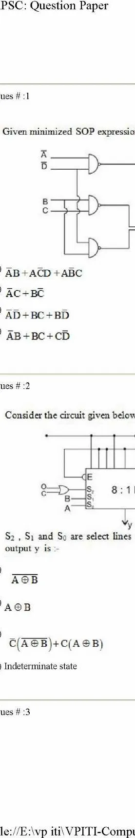 RPSC VPITI Computer Science 2012 question paper page 1 instructions and header scan PDF download