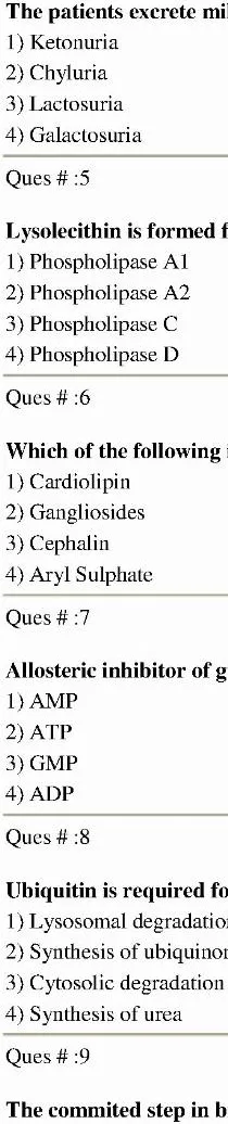 Sr. Demonstrator Biochemistry 2014 RPSC question paper page 1 instructions and header scan PDF download
