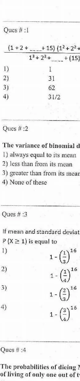 Sr. Teacher GR II 2011 Mathematics question paper page 1 instructions scan PDF download RPSC