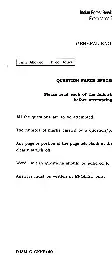 Indian Forest Service Main 2025 General Knowledge question paper page 1 instructions scan PDF download UPSC IFS exam
