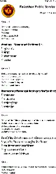 RPSC College Lecturer 2014 Sociology-II question paper page 1 instructions scan PDF download