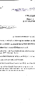 UPSC Civil Services Main Examination 2017 English Paper I Literature question paper page 1 instructions scan PDF download