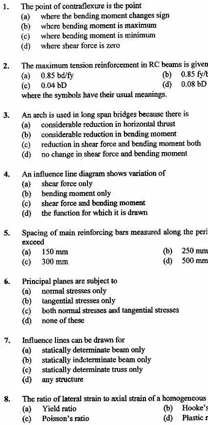 UKPSC Civil Engineering Urban Engineer 2011 question paper page 1 instructions scan PDF download