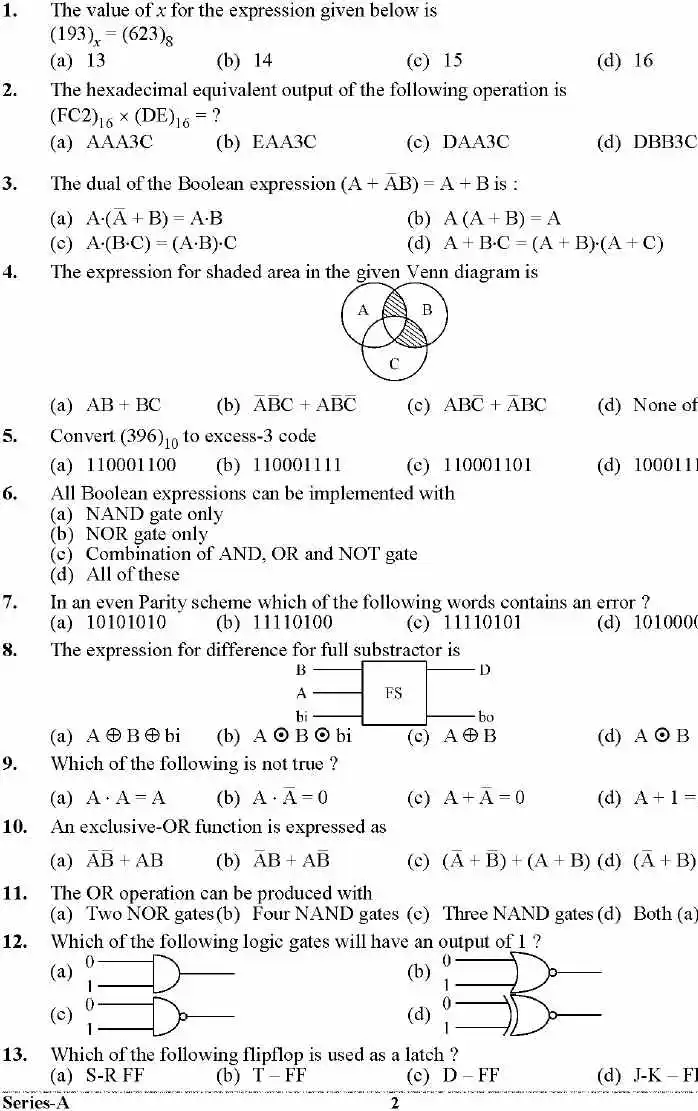 UKPSC Electronics Engineering Foreman Instructor Examination 2024 question paper page 1 scan PDF download, showing exam header and instructions.