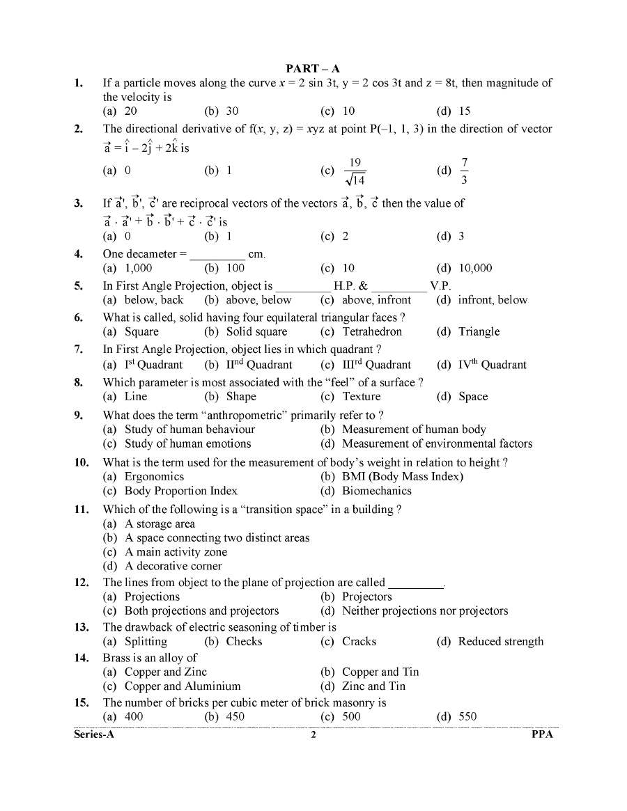 UKPSC Principal Examination 2025 Engineering, Administrative Aptitude & General Hindi question paper page 1 instructions scan PDF download