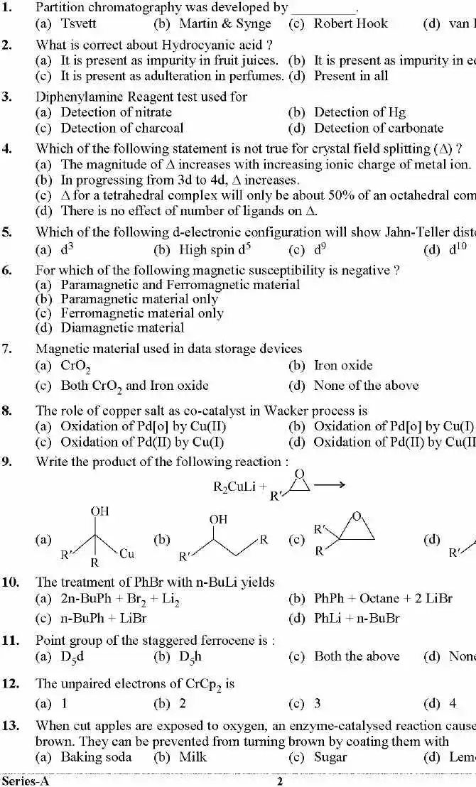 UKPSC SSA FSL 2024 Narcotics and Psychotropic Division question paper page 1 instructions scan PDF download