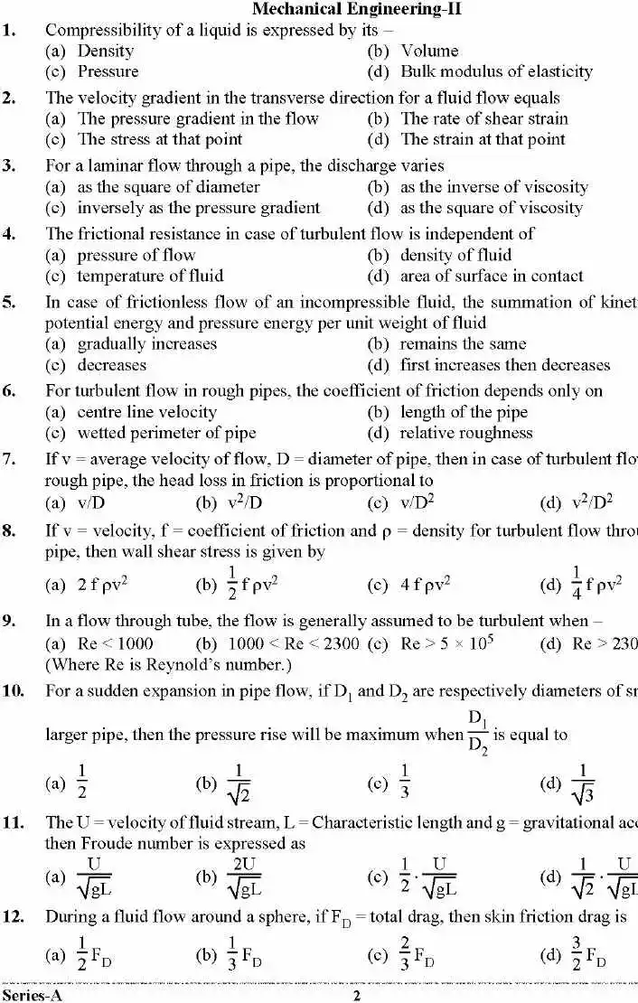 UKPSC Regional Inspector (Technical) Exam 2023 UKPSC question paper page 1 instructions scan PDF download