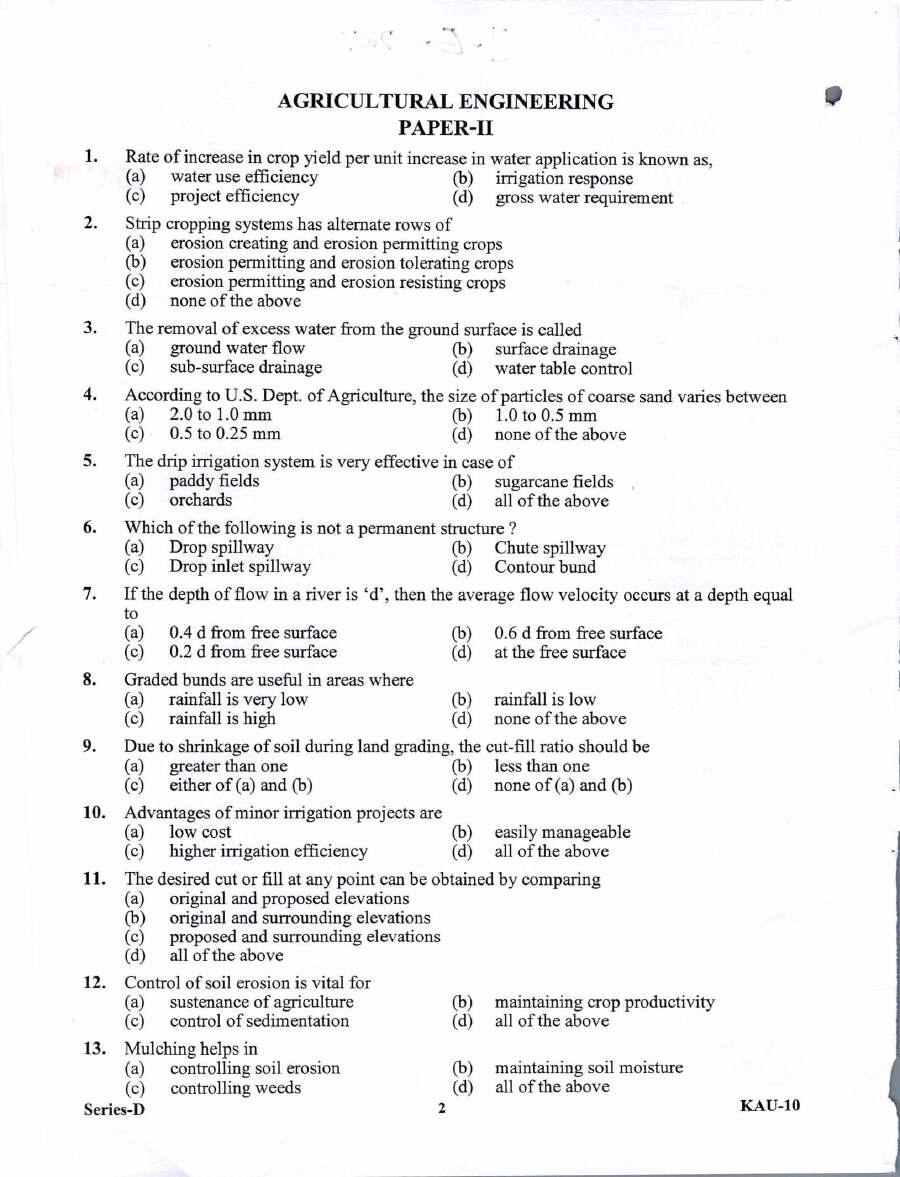 Uttarakhand Combined Junior Engineer Selection Examination 2013 2013 UKPSC question paper page 1 instructions scan PDF download