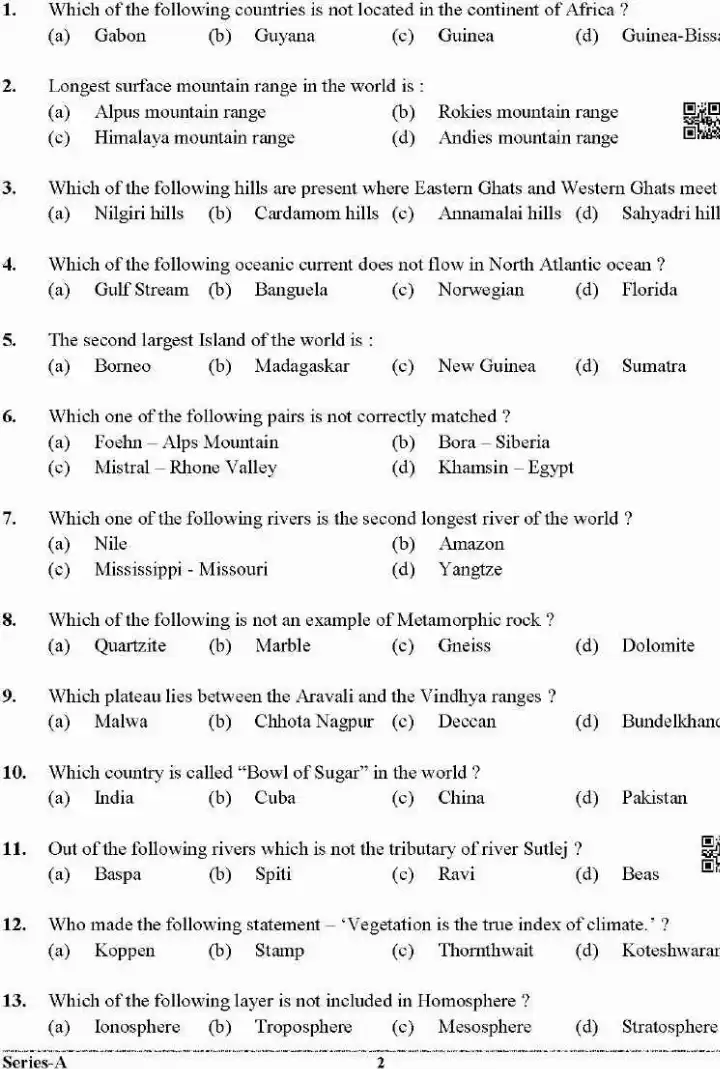 UKPSC Uttarakhand PCS 2021 General Studies question paper page 1 instructions scan PDF download