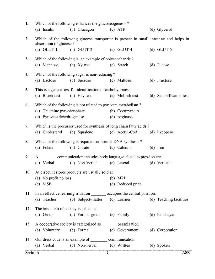 UKPSC Veterinary Officers Grade-2 Exam 2024 Animal Sciences question paper page 1 instructions scan PDF download
