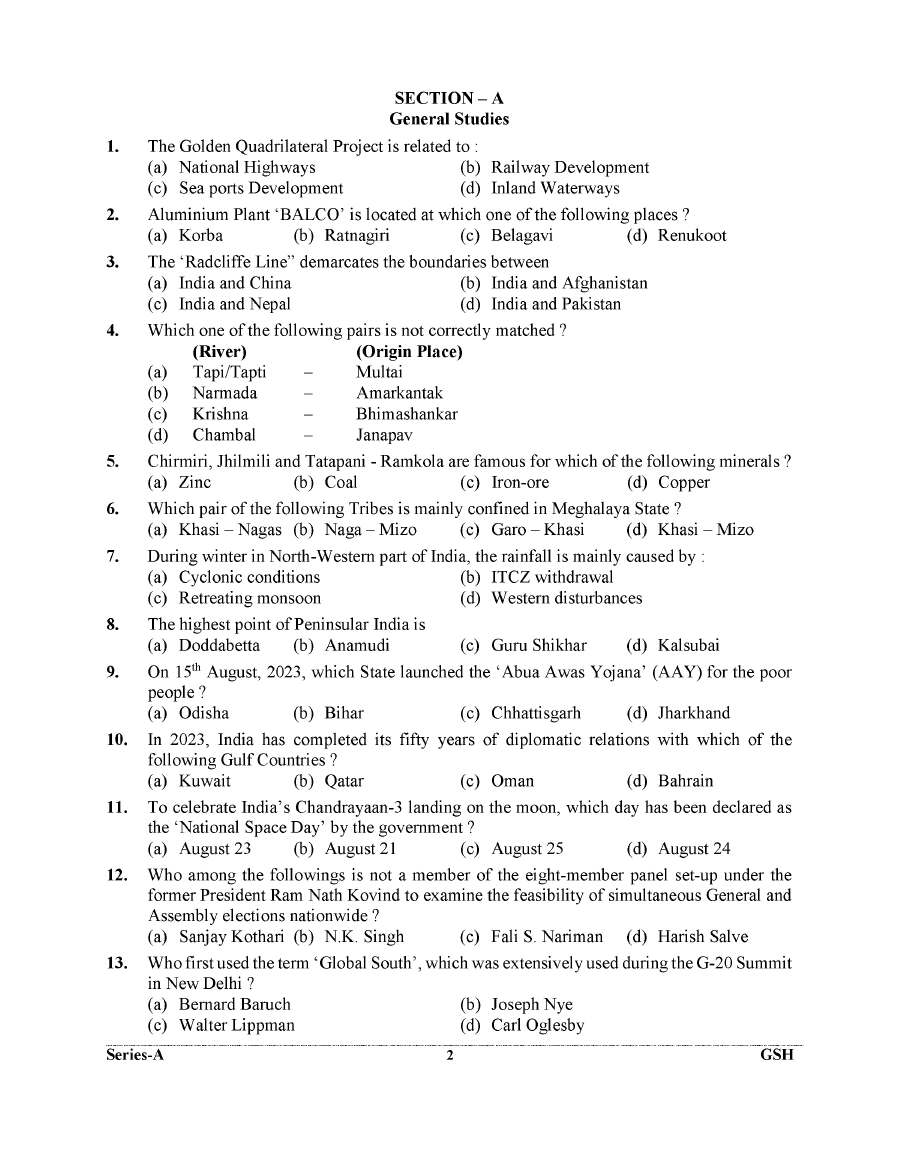 UKPSC Veterinary Officers Grade-2 Exam 2024 General Studies and Hindi question paper page 1 instructions scan PDF download. Includes exam header and important instructions.