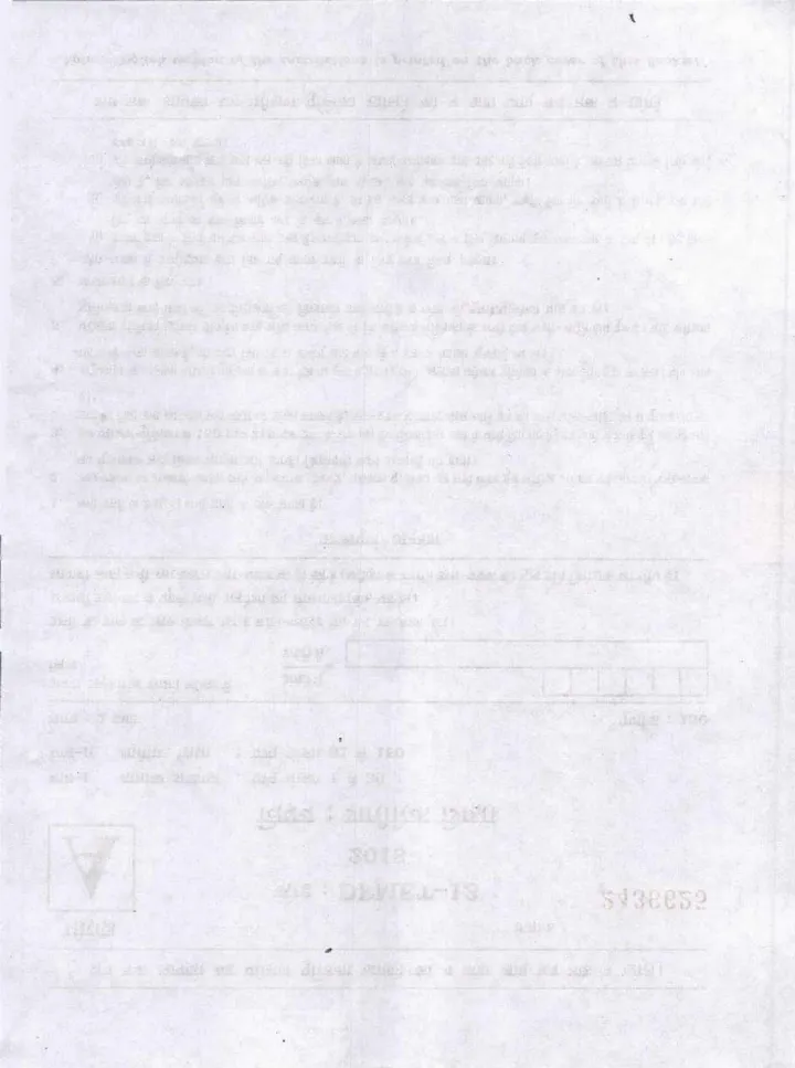 UPPSC Assistant Teacher Physical Education 2018 question paper page 1 instructions scan PDF download