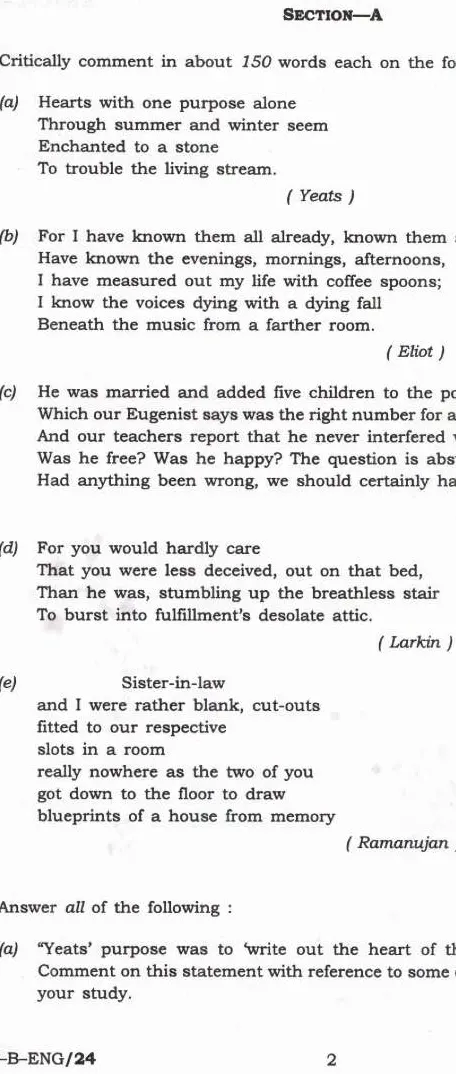UPSC Civil Services Main Exam 2023 English Literature Paper II question paper page 1 scan PDF download, showing exam details and instructions.