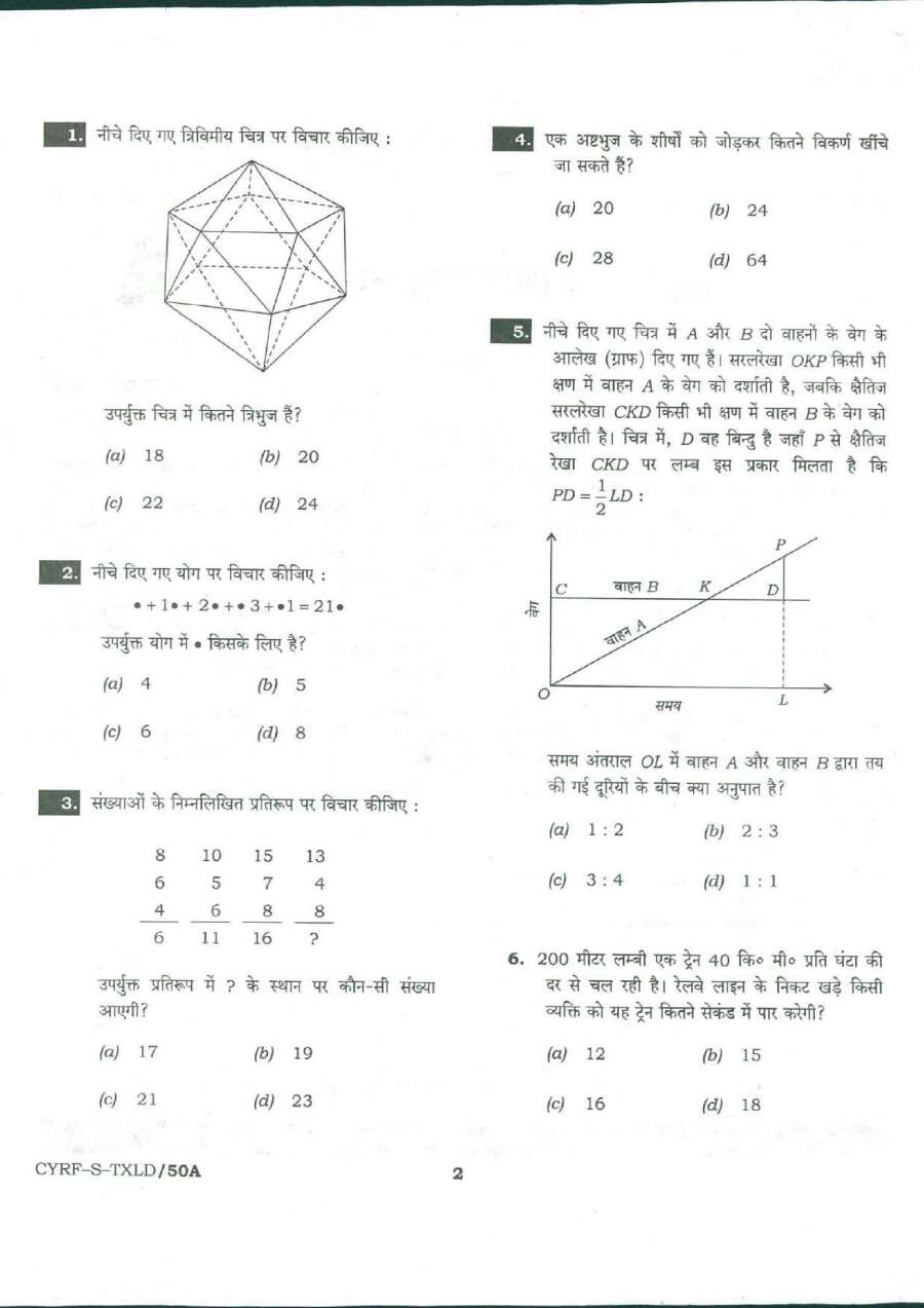 UPSC Civil Services Prelims 2018 General Studies Paper II question paper page 1 instructions scan PDF download