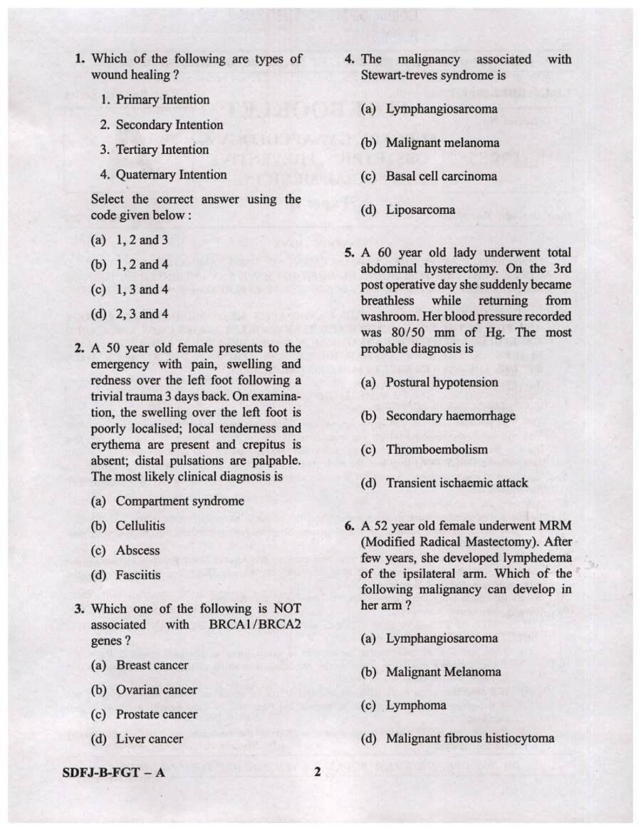 UPSC CMS 2021 Surgery, Gynaecology & Obstetrics, Preventive & Social Medicine Paper II question paper page 1 instructions scan PDF download