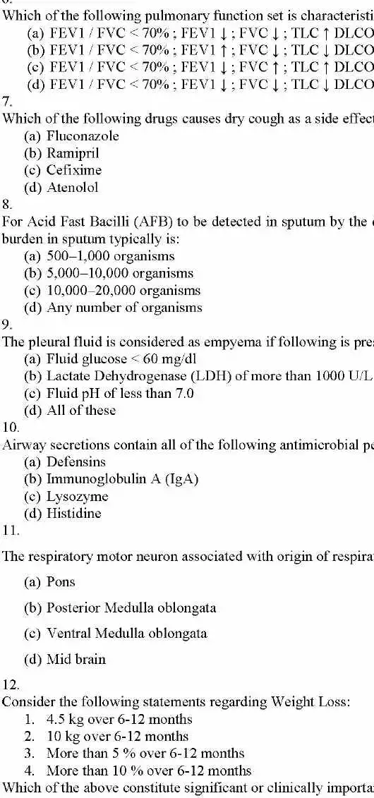 UPSC CMSE 2019 General Medicine question paper page 1 scan, featuring exam header and initial objective questions for download.
