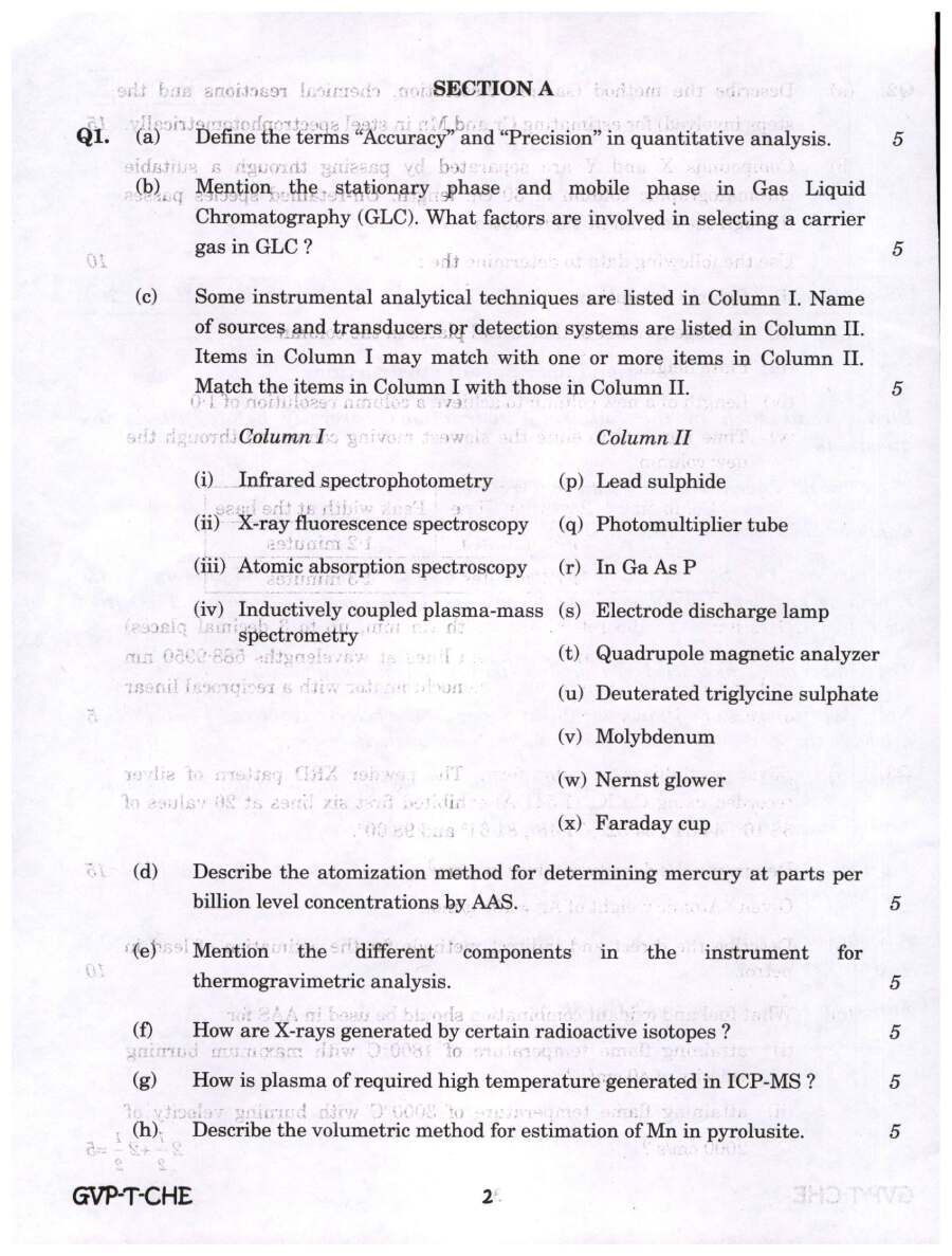 UPSC Combined Geo-Scientist Main 2022 Chemistry Paper III question paper page 1 instructions scan PDF download