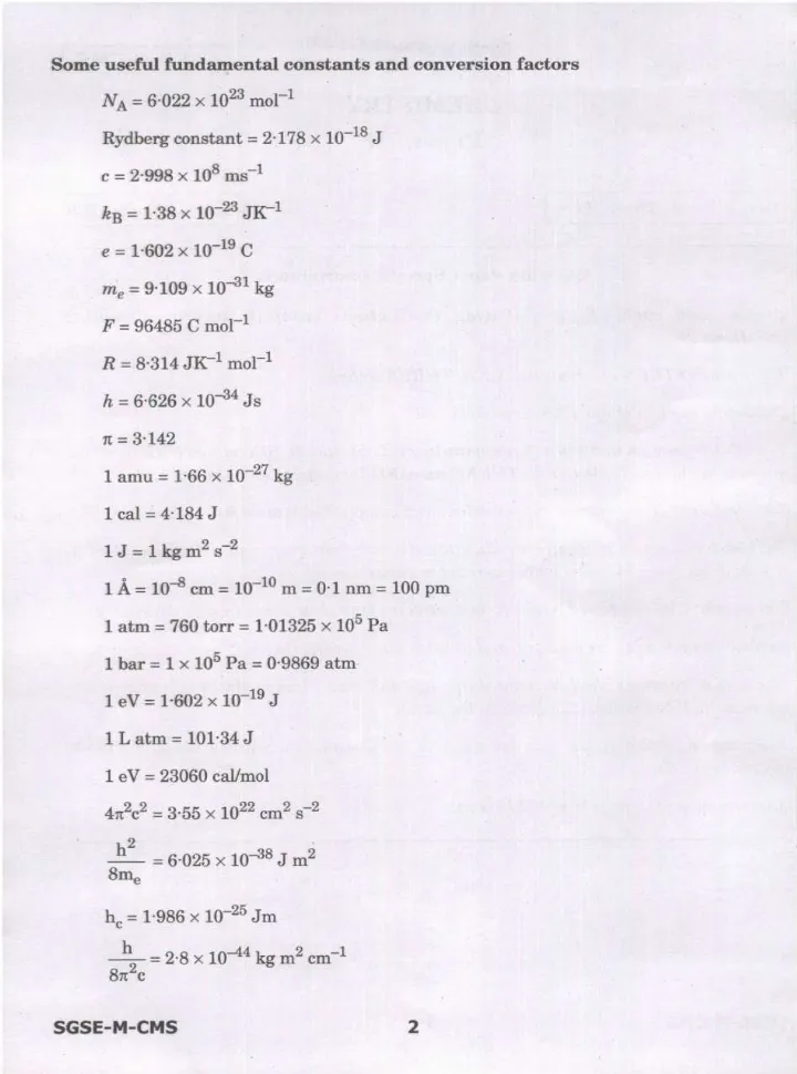 Combined Geo-Scientist Main 2024 Chemistry Paper II question paper page 1 instructions scan PDF download