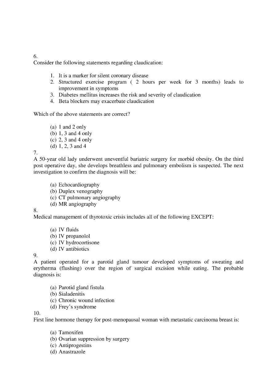 UPSC Combined Medical Services Examination 2020 Paper II Medical question paper page 1 instructions and header scan PDF download