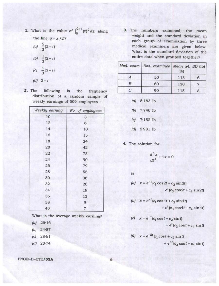UPSC Engineering Services 2024 Electrical Engineering Paper II question paper page 1 instructions scan PDF download