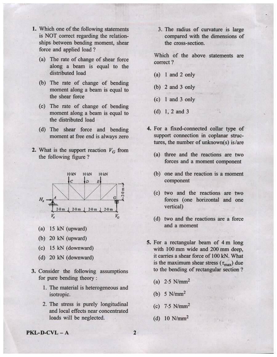 UPSC Engineering Services Exam 2022 Paper II Civil Engineering question paper page 1 instructions scan PDF download