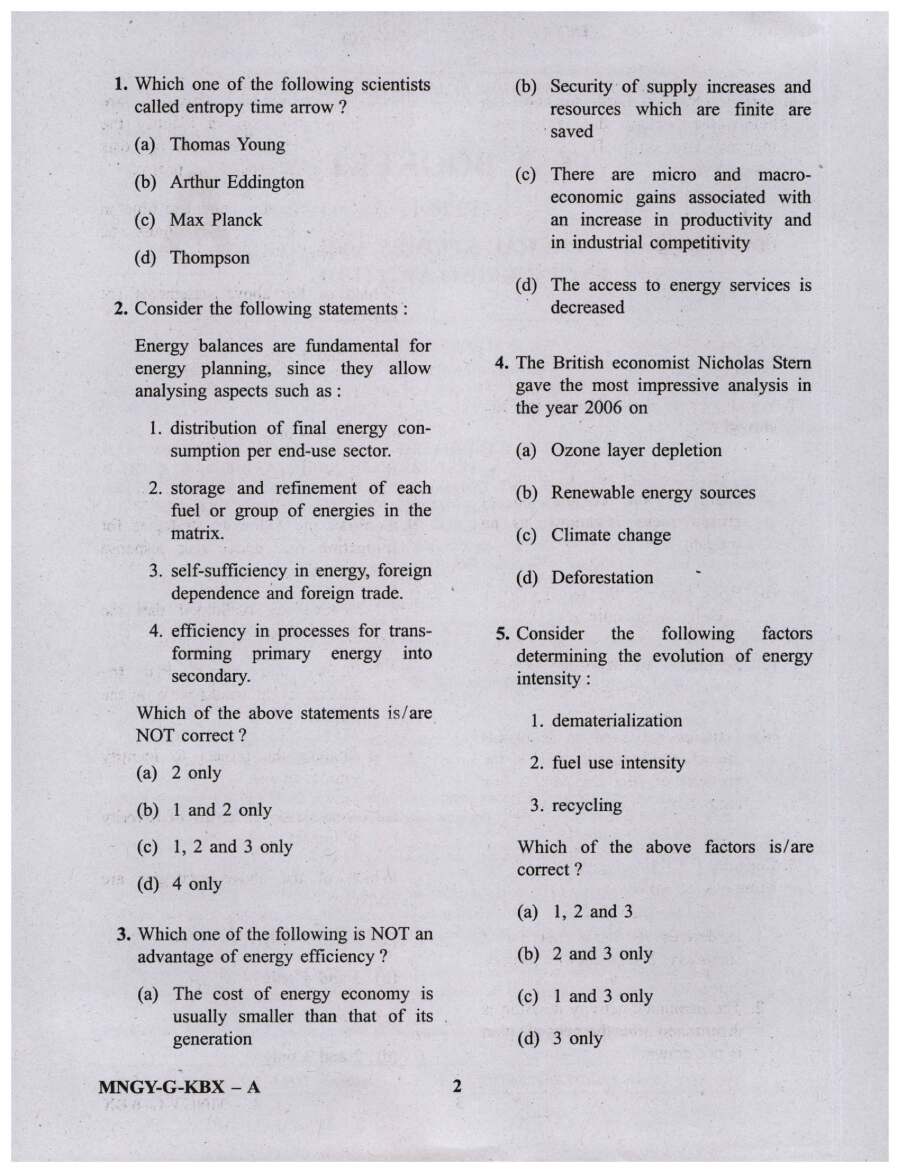UPSC Engineering Services Exam 2023 General Studies and Engineering Aptitude Paper I question paper page 1 instructions scan PDF download