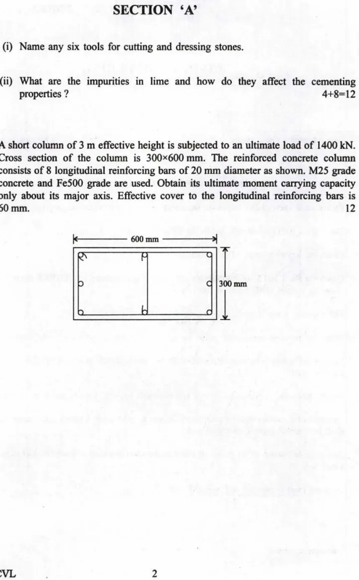 UPSC Engineering Services Main 2022 Civil Engineering Paper I question paper page 1 instructions scan PDF download