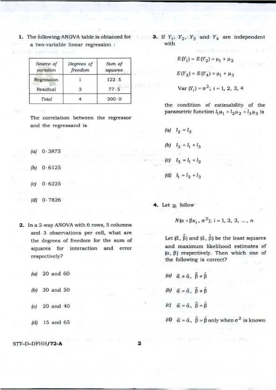 UPSC IES ISS 2017 Statistics Paper II question paper page 1 instructions scan PDF download