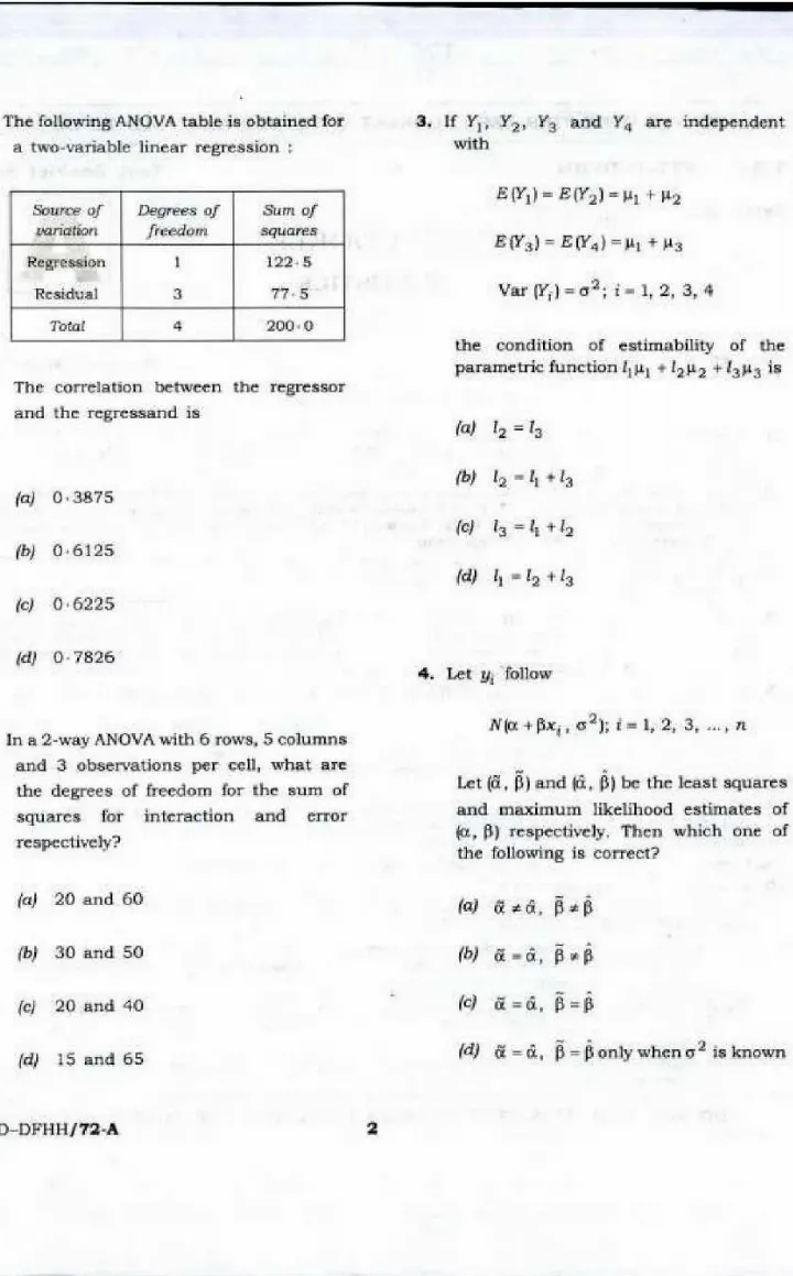 UPSC IES ISS 2017 Statistics Paper II question paper page 1 instructions scan PDF download
