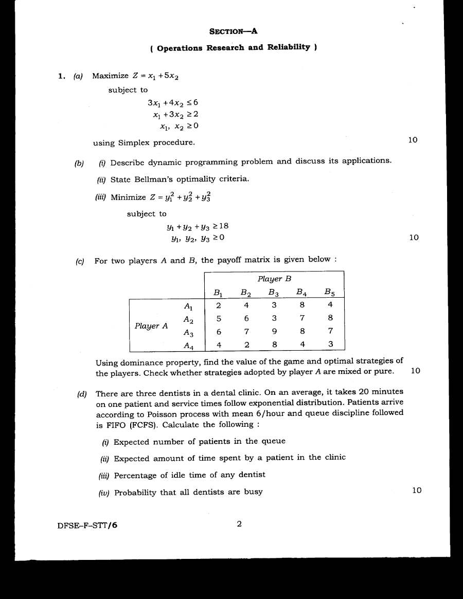 UPSC IES ISS 2020 Statistics Paper IV question paper page 1 scan, showing exam header and specific instructions for candidates. PDF download available.